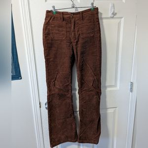 GAP 70s Flare High-Rise Brown Corduroy Pants